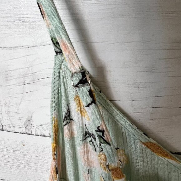 Forever 21 Dress Womens Size Medium Mint Green Embroidered Peek-a-Boo Waist - Picture 15 of 16